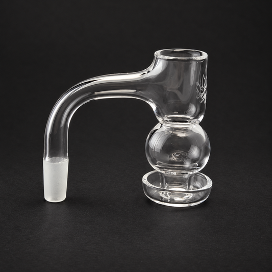 Campfire Quartz Bubble Barrel Slurper — Male 90° — product view 1