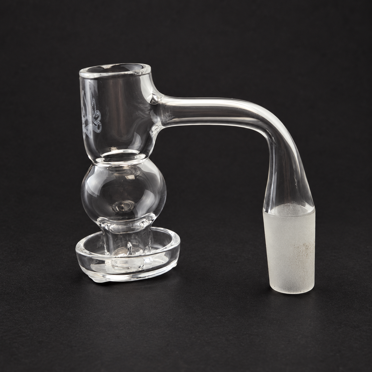 Campfire Quartz Bubble Barrel Slurper — Male 90° — product view 2