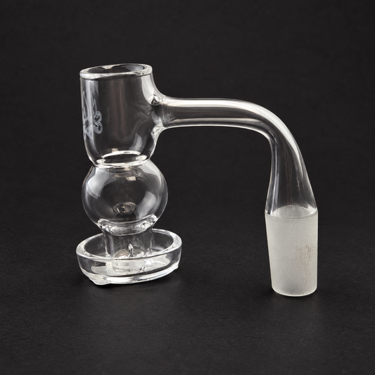 Campfire Quartz Bubble Barrel Slurper — Male 90° — product view 2