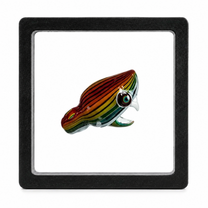 Niko Cray Snake Head Glass Pendant (Black Body)