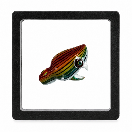 Niko Cray Snake Head Glass Pendant (Black Body)