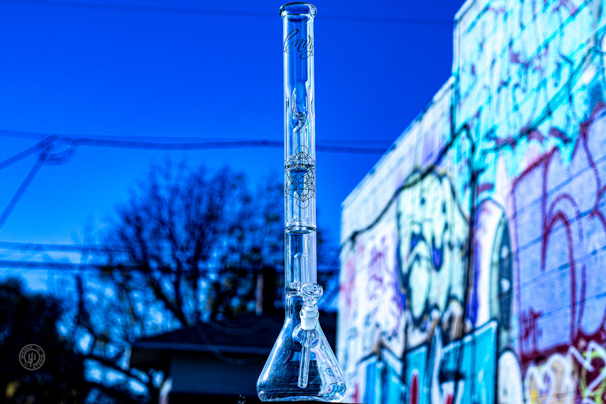 Envy Glass 25" Triple Perc Water Pipe | 14mm Slide | Wicked Studio