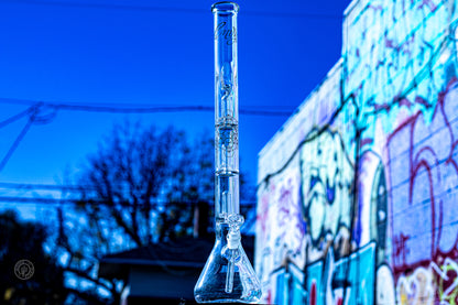Envy Glass 25" Triple Perc Water Pipe | 14mm Slide | Wicked Studio