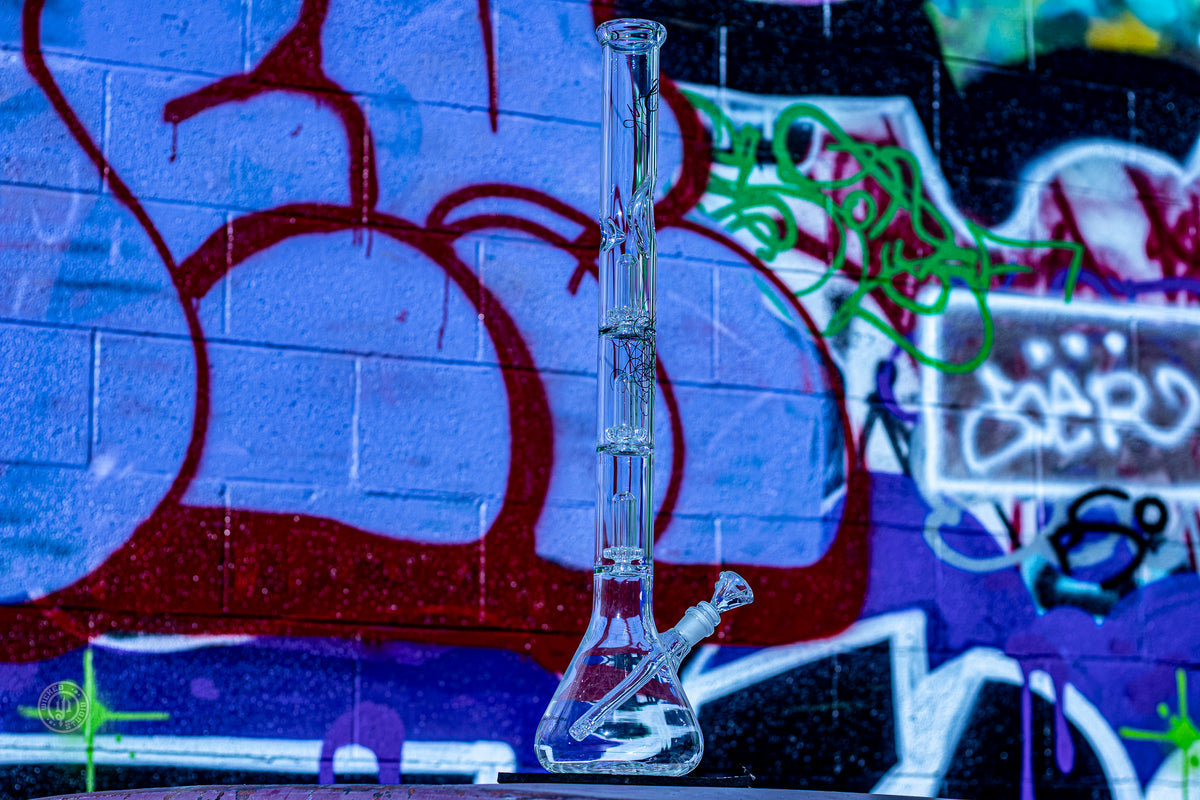 Envy Glass 25" Triple Perc Water Pipe | 14mm Slide | Wicked Studio