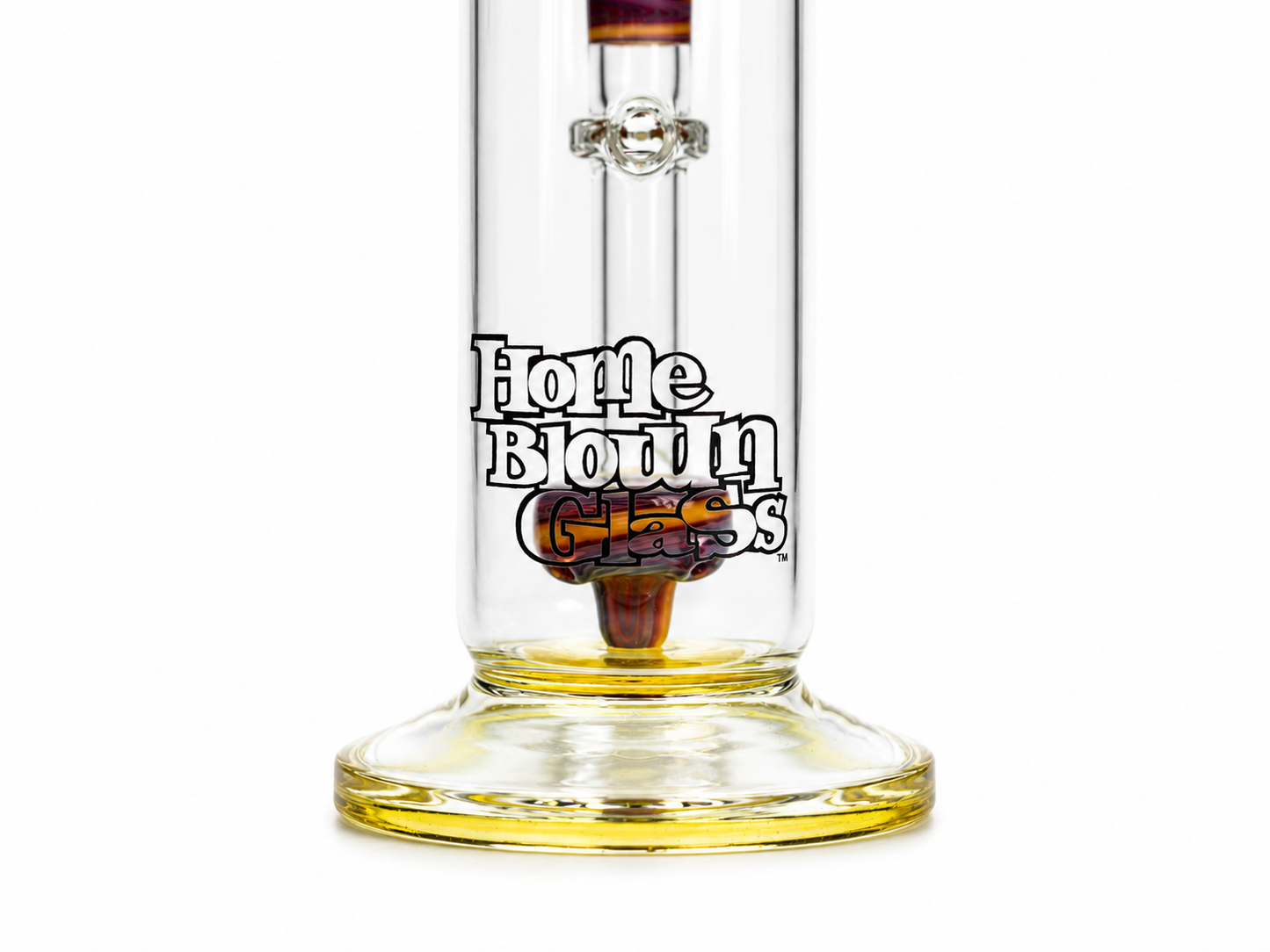 Home Blown Glass - Worked Glass Accents Bong