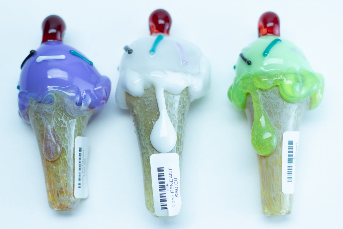 Ice Cream Cone Glass Pendant Pipe