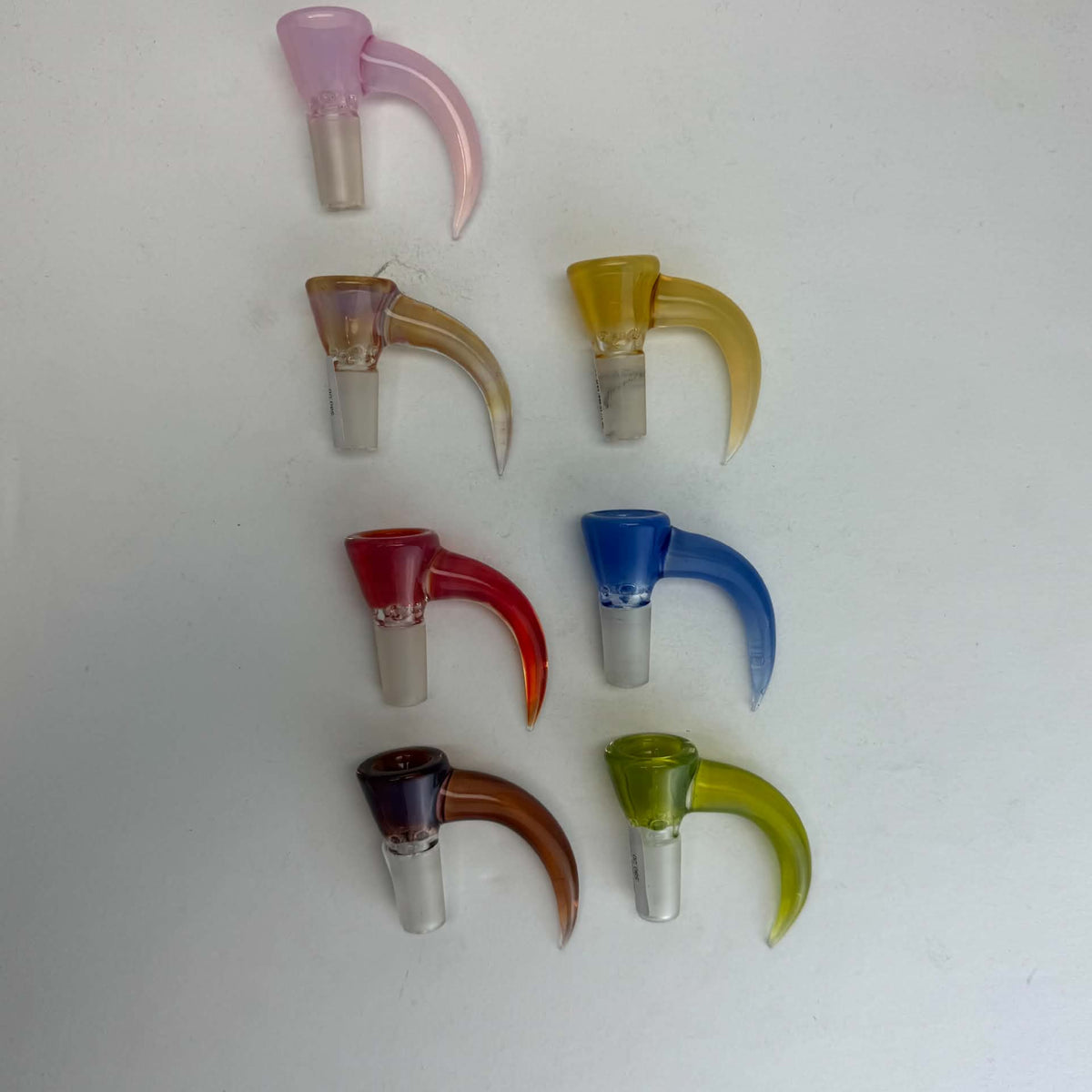 Kyle White Horn Slides – 14mm Heady Glass Bowl