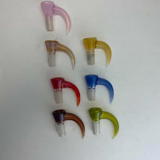 Kyle White Horn Slides – 14mm Heady Glass Bowl