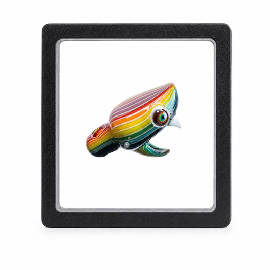 Niko Cray Snake Head Glass Pendant (Black Body)