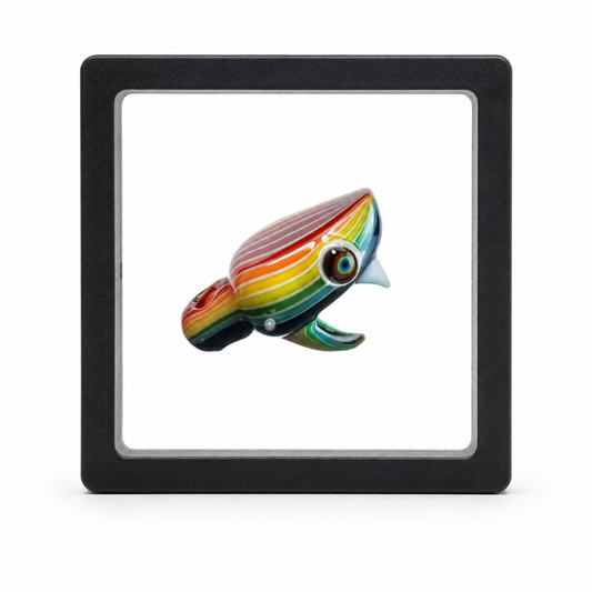 Niko Cray Snake Head Glass Pendant (White Body)