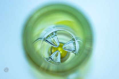 PNW Logo Yellow Glass Double-Stack Perc Beaker Bong