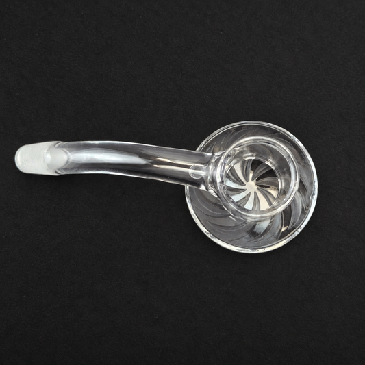 Campfire Quartz V2 Blender — spiral base detail on black background