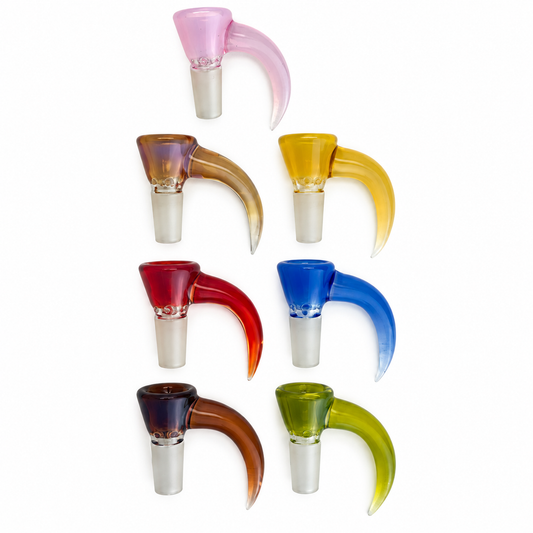 Kyle White Horn Slides – 14mm Heady Glass Bowl